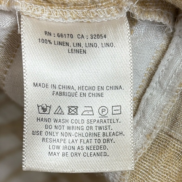 Anthropologie Akemi + Kin 100% Linen Tunic Oversized Coverup Sleeve Striped Sz M - Picture 12 of 14